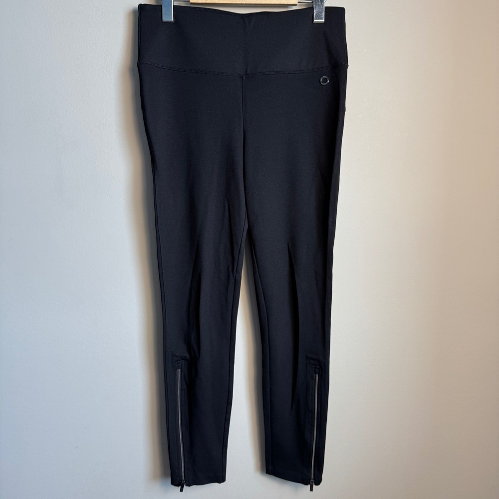 Calvin Klein Performance Womens Black Ankle Zip‎ Leggings Size M Stretch Preppy